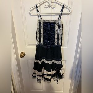 Summer MiniDress with Blue Ribbons